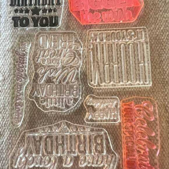 Birthday Greetings Clear Acrylic Stamp Set - Picture 3 of 3